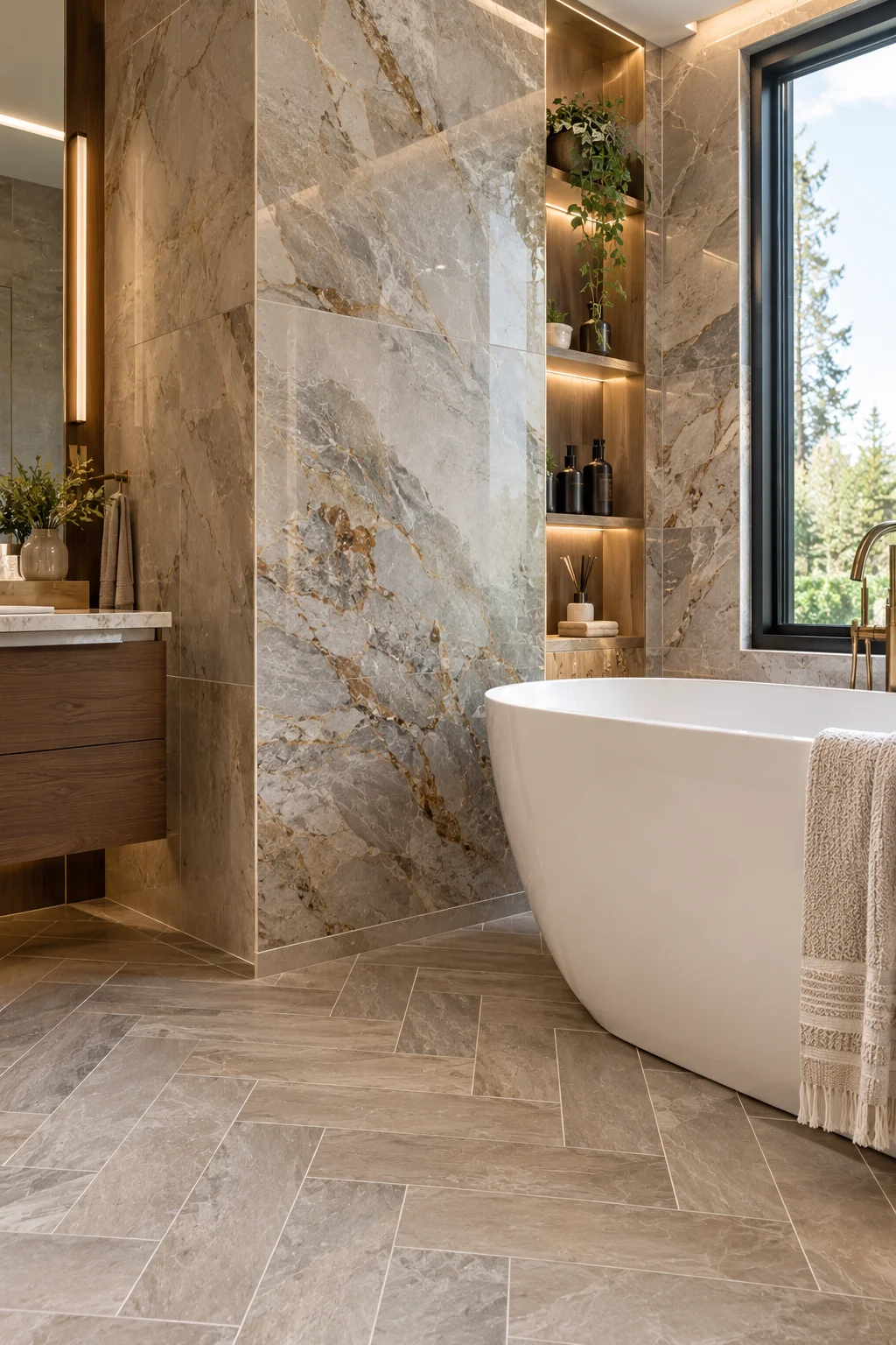 Tile and flooring designs in Aurora, GTA featuring premium porcelain tiles, large-format flooring, modern patterns, textured surfaces, detailed grout work, and elegant bathroom finishes