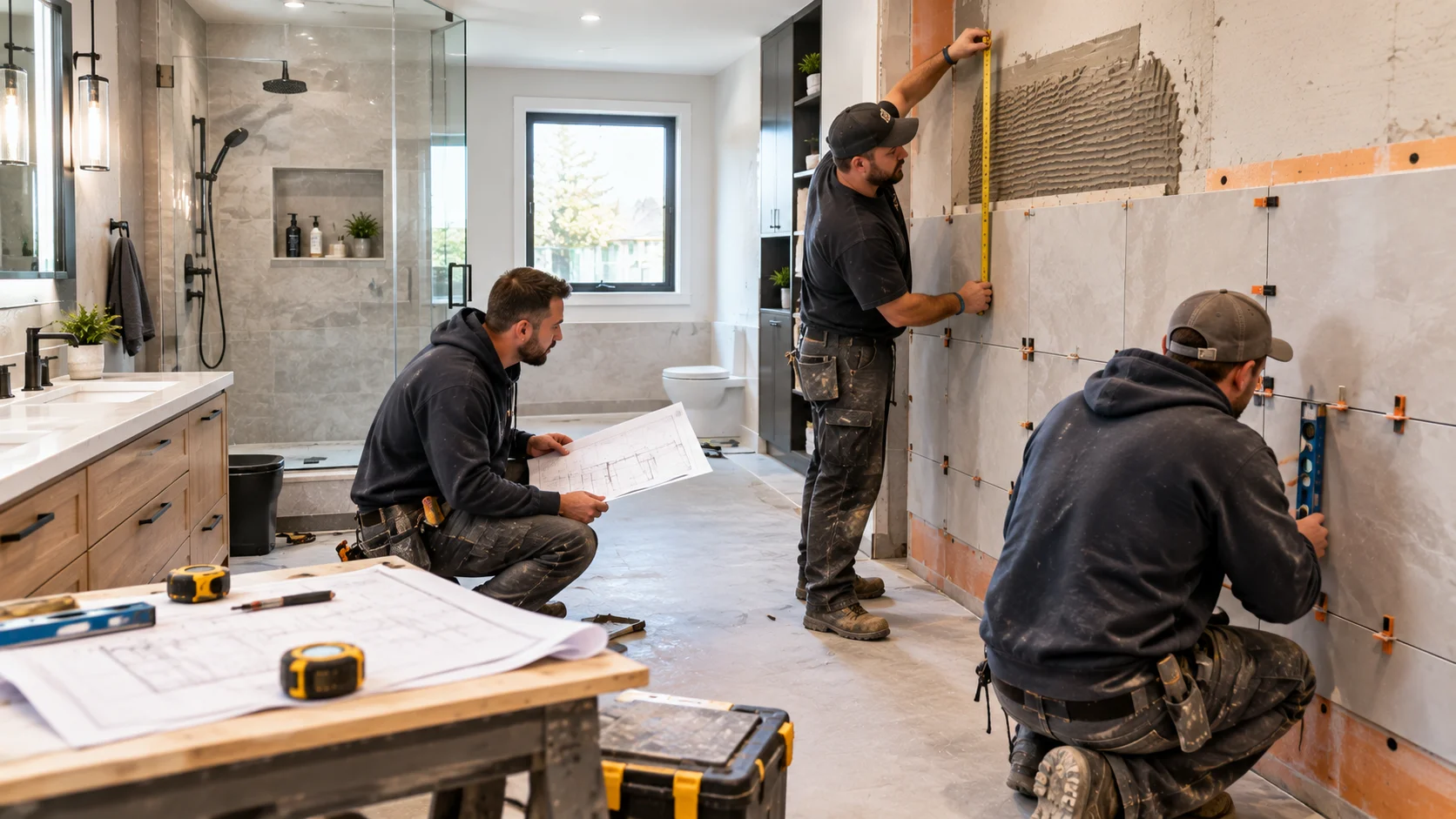 BathBuilt Renovations bathroom tile installation in Aurora