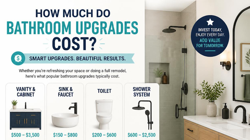 Cost of popular bathroom upgrades in Toronto
