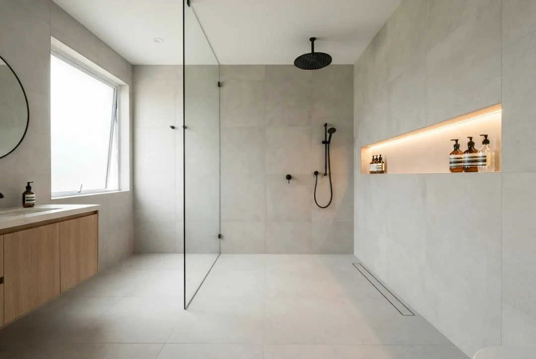 Bathroom remodeling contractors in Milton updating a modern bathroom