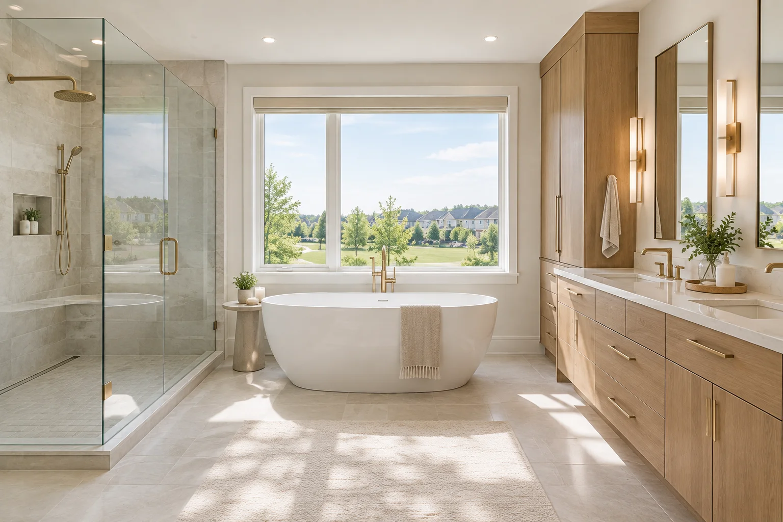 Bathroom remodeling services in Milton featuring modern fixtures and finishes